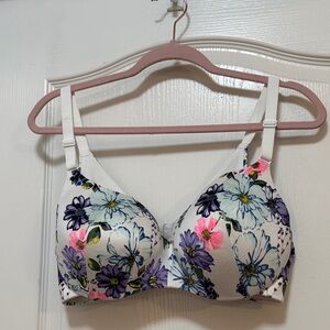 Lane Bryant Cacique Balconette Backsmoother bra floral underwire